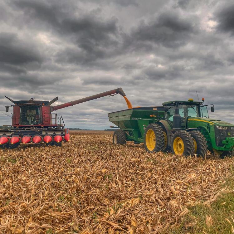  combine in field